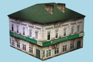 House house, home, building, build, apartment, flat, residence, domicile, structure, papertoy, residential, russian, lowpoly