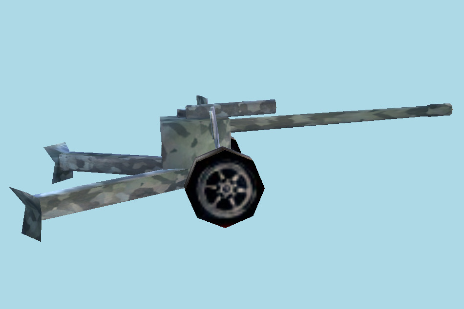 Cannon Lowpoly 3d model