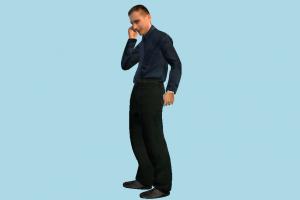 Man scanned-models, man, male, people, human, character, talking, speaking, phone