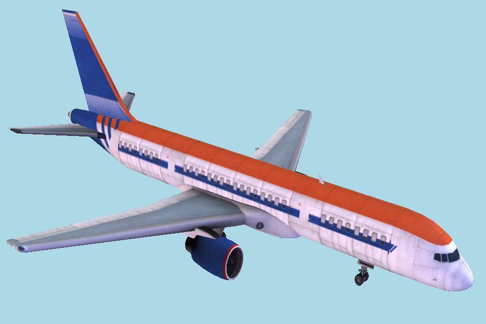 Classic Jet Airliner 3d model