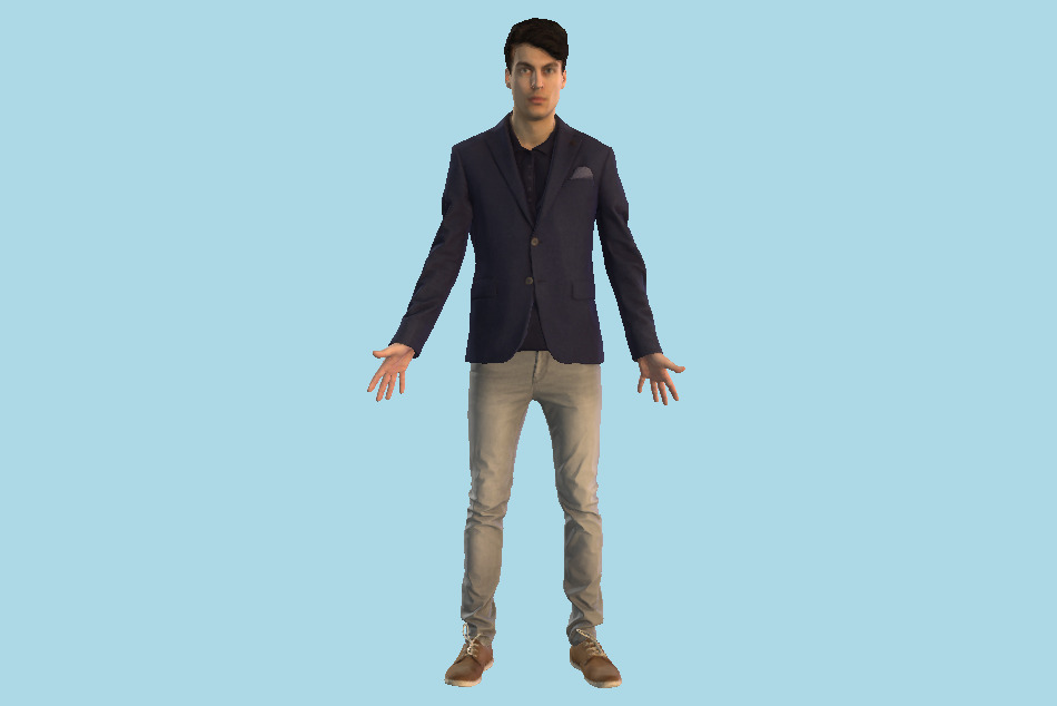 Smart Casual Man Elegant 3d model