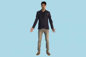 Casual Man scanned-models, girl, female, woman, people, human, character, casual
