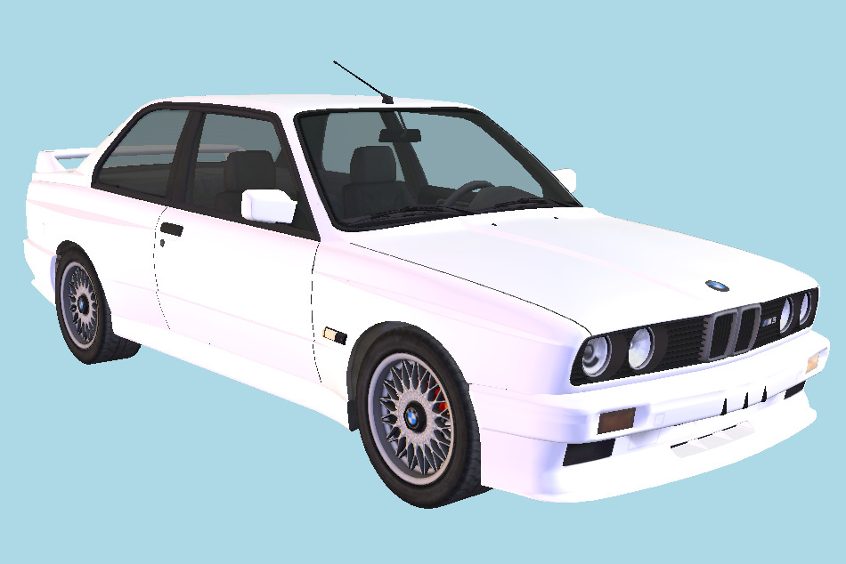 BMW M3 Car E30 Sport EVO 3d model