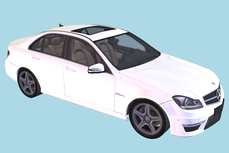 Mercedes-Benz Car C63 AMG W204 3d model