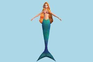Mermaid Girl fish-girl, beautiful, girl, fish, cute, female, woman, people, human, character, cartoon, animal-character