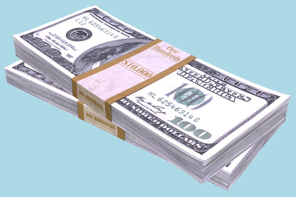 Dollar Stack 3d model