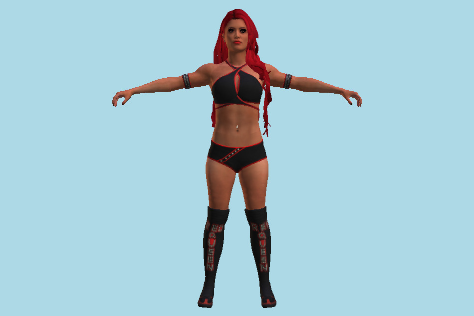 Eva Marie WWE 2K17 Female Wrestler Superstar Girl 3d model