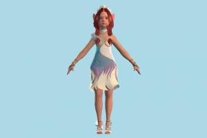 Little ELF girl, kid, child, children, little, female, woman, people, human, character, cute