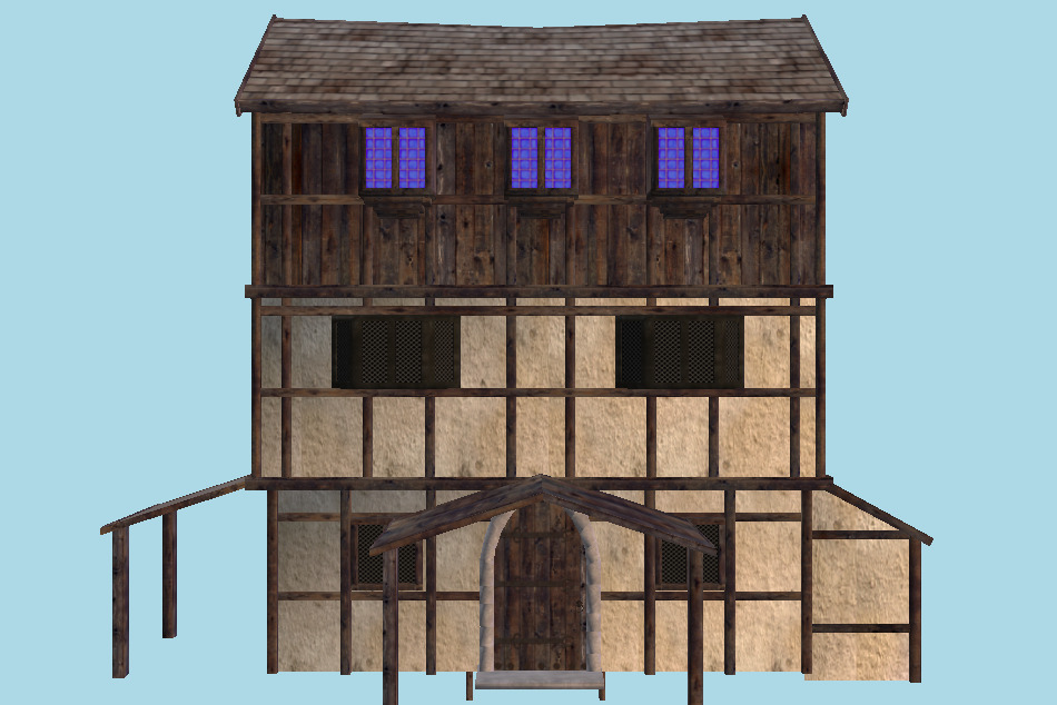 Modular Medieval House 3d model