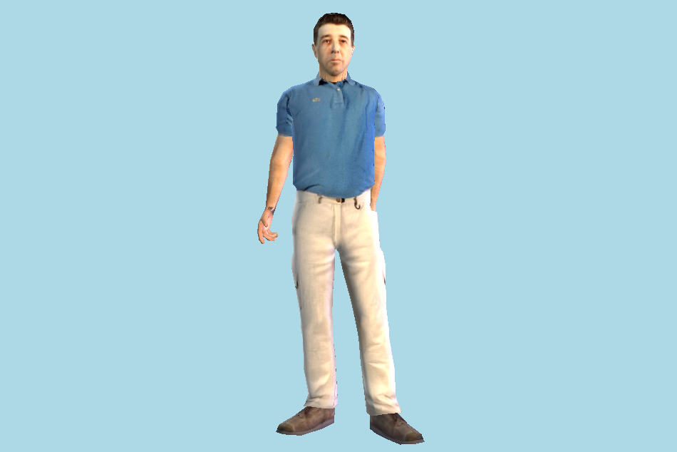 Middle Age Man 3d model