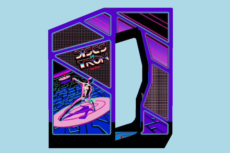 Discs of Tron Sitdown Arcade Machine 3d model
