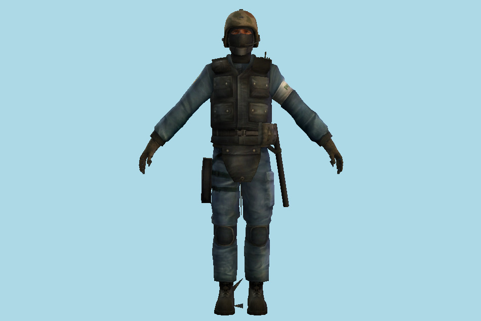 Masked Soldier GSG-9 3d model