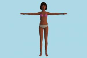 Girl girl, swim, bikini, lady, woman, female, people, human, cartoon