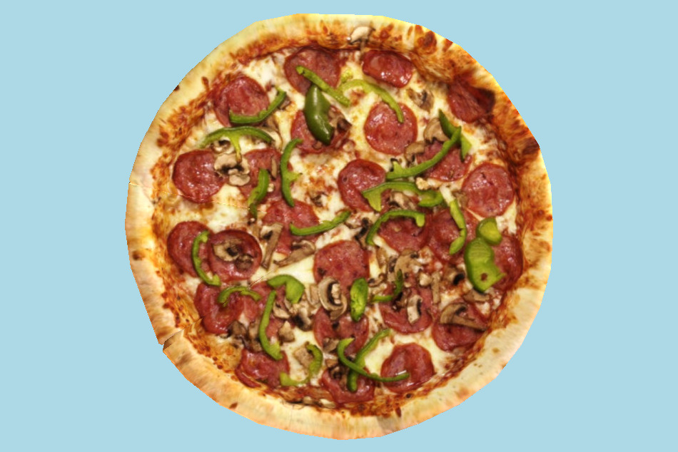 Pizza Supreme Sliced 3d model