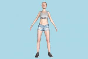 Athletic Woman scanned-model, girl, fitness, woman, sport, sporty, lady, female, character, human, people