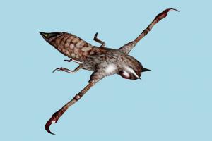 Moth Larva Resident-Evil, RE, insects, resident, evil, monster, zombie, animal-character, xna, characters, rigged