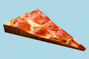 Pizza Slice pizza-part, pizza, food, foods, cook, lowpoly