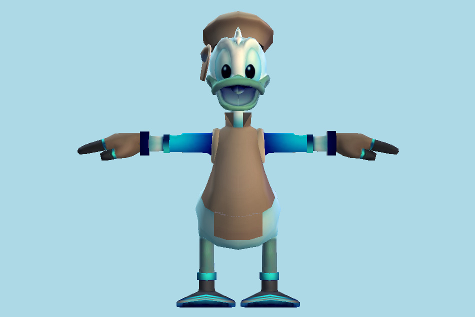 Kingdom Hearts 2 Donald Duck (Space Paranoids) 3d model