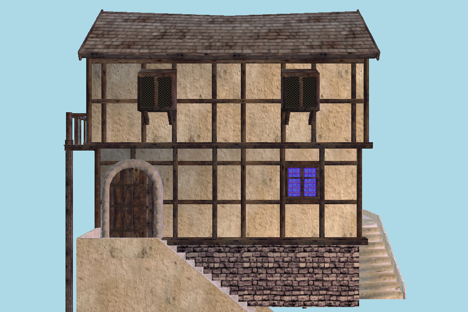 Modular Medieval House 3d model