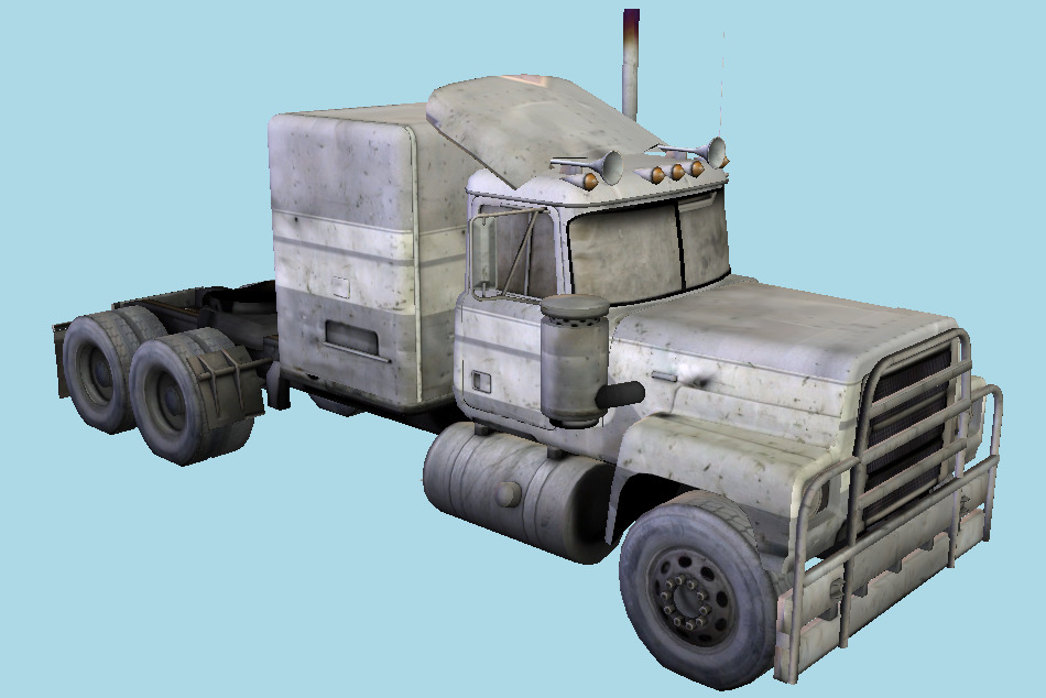 Longnose Commercial Truck 3d model