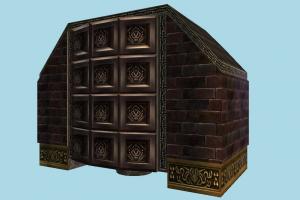 Castle castle, tower, dungeon, cave, gate, house, building, build, domicile, structure, internal