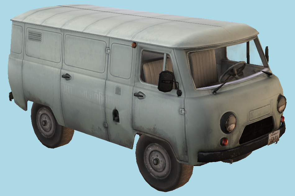 UAZ 452 Van 3d model