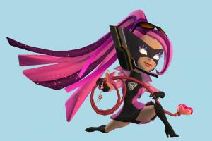 U Wonder Pink u-wonder, hero, super, girl, female, character, people, cartoon