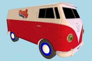 VolksWagen Van VK, volkswagen, van, bus, car, vehicle, truck, carriage, transport, toon