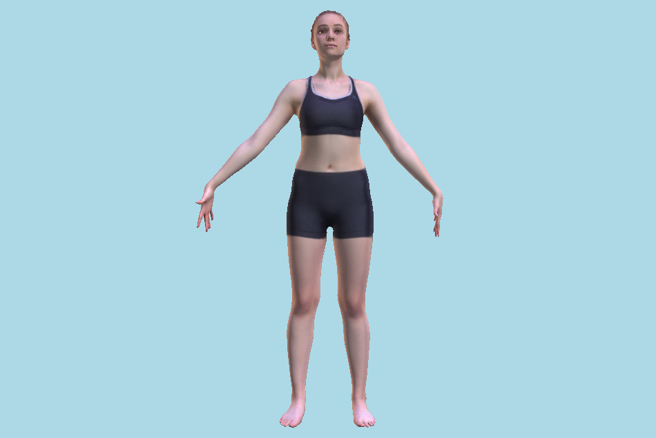 Sporty Woman 3d model