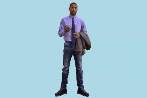 Man Talk scanned-models, business-man, business, casual, man, talking, male, people, human, character