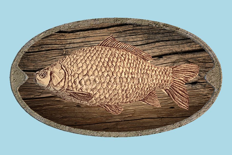Wall Metal Fish Decoration 3d model