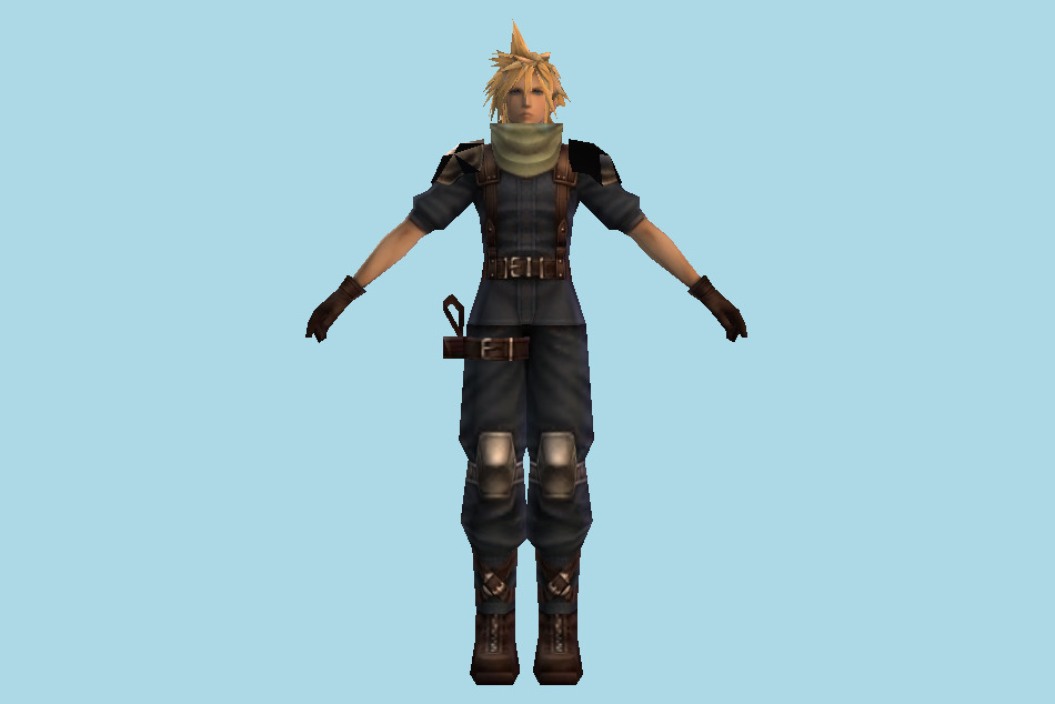 Crisis Core: Final Fantasy 7 Cloud (Soldier) 3d model
