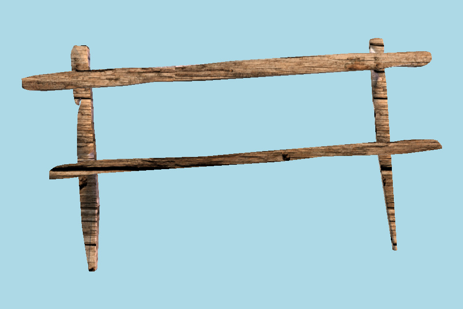 Wooden Fence 3d model