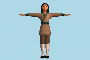 Mulan girl, female, woman, people, human, character, cartoon