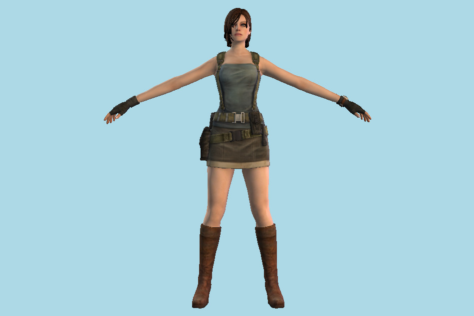 Jill Valentine Girl 3d model