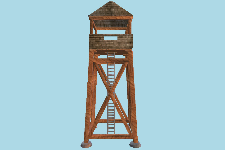 Military Guard Tower 3d model