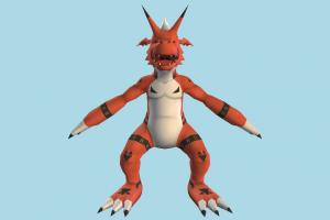 Growlmon Pokemon, Pokémon, Digimon, dragon, animal, animals, cartoon