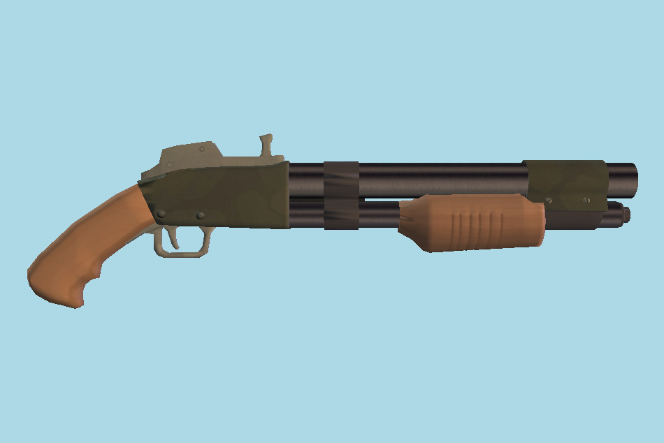 Shotgun Textured Gun Pack 3d model