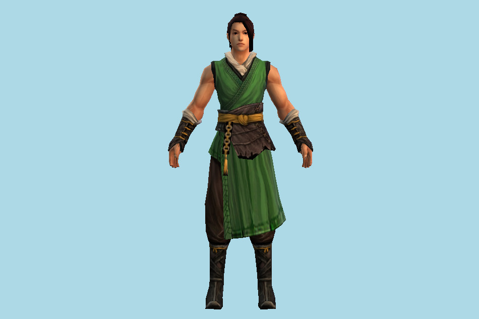 Ancient Chinese Man 3d model