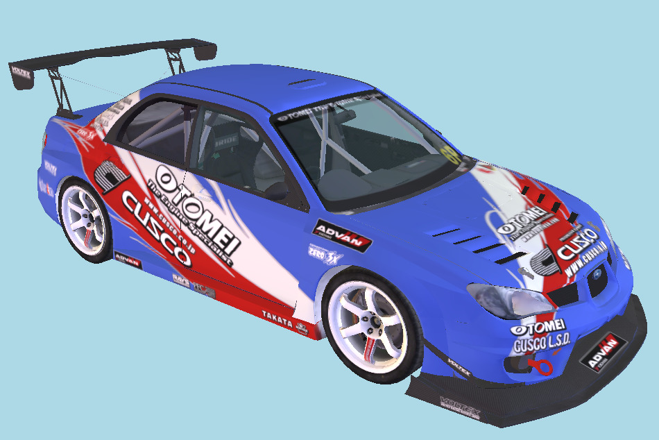 Subaru Impreza Car WRX STi Tomei Cusco 3d model