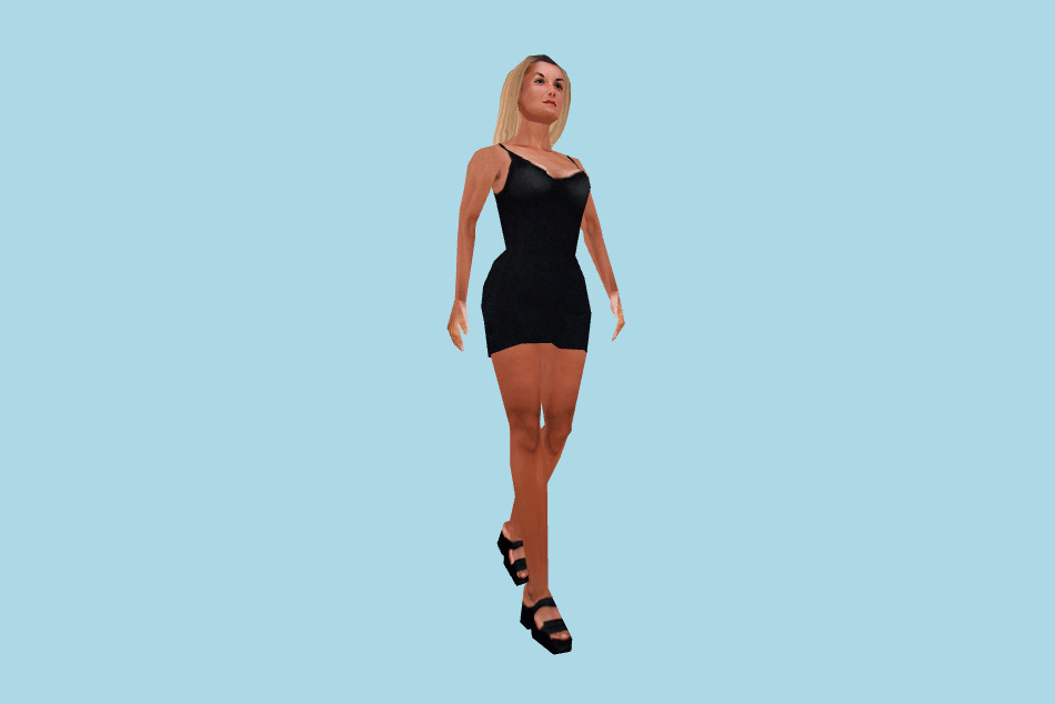 Cs Ga Fem Hostage HL MDL 3d model