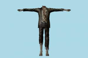 Zombie Resident-Evil, RE, zombie, resident, evil, people, human, xna, characters, rigged