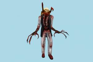 Zombie mdl, hlmdl, halflife, characters, animated, zombie