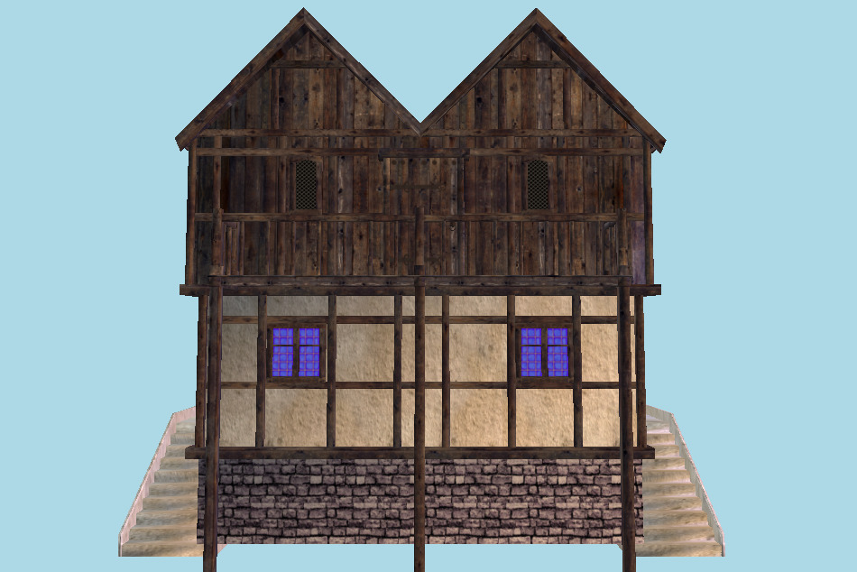 Modular Medieval House 3d model