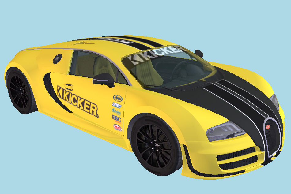 Bugatti Veyron Car Super Sport 2011 3d model