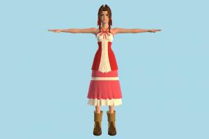 KH3 Aerith Kingdom-Hearts, KH, girl, female, woman, people, human, character, cute, fantasy