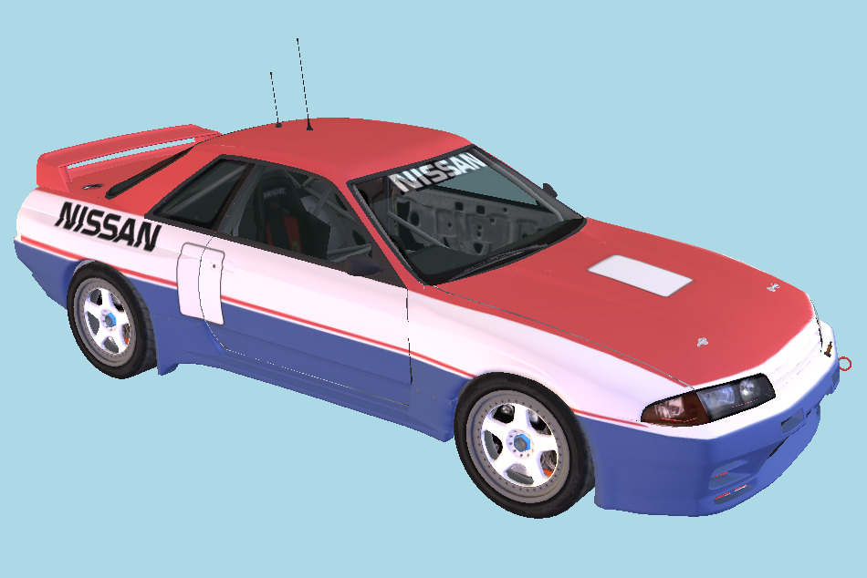 Nissan Car Skyline GT-R R32 Group A 1991 3d model