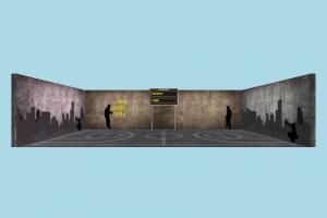 Scene scene, basketball, basket, ball, room, hall, street, stage, BSP