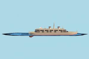 Ship ship, watercraft, boat, sailboat, vessel, sail, sea, maritime, cartoon, lowpoly