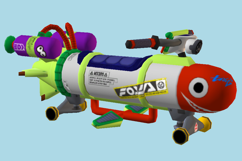 Mario Kart 8 Deluxe - Inkstriker Kart 3d model